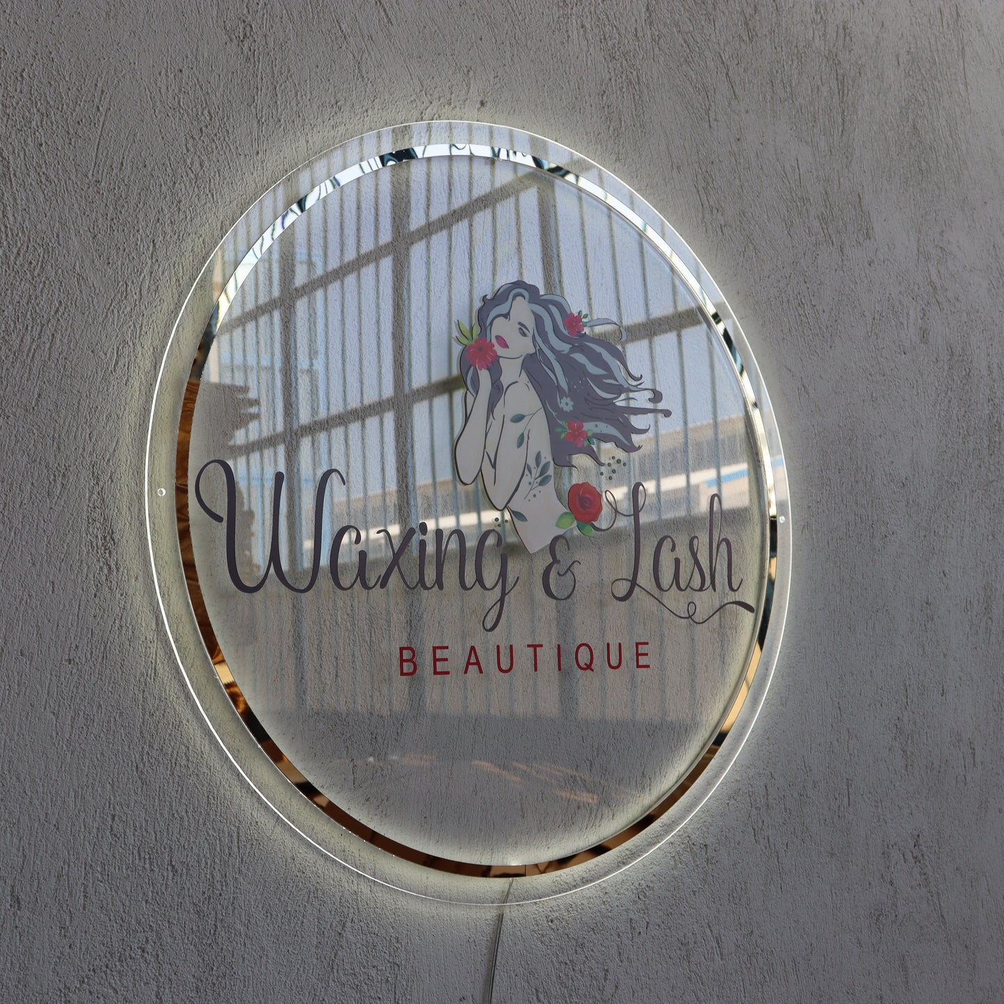Business Neon Sign | Mirror Neon Sign | Acrylic Custom Logo Decoration