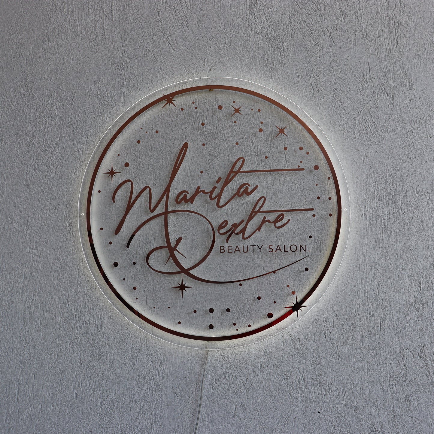 Business Neon Sign | Mirror Neon Sign | Acrylic Custom Logo Decoration