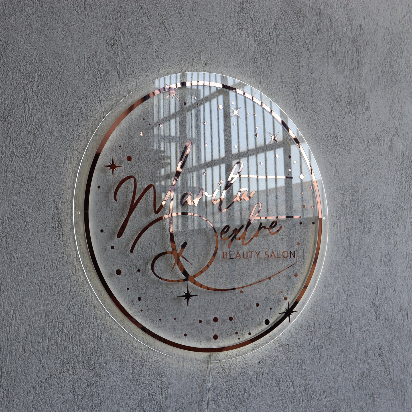 Business Neon Sign | Mirror Neon Sign | Acrylic Custom Logo Decoration