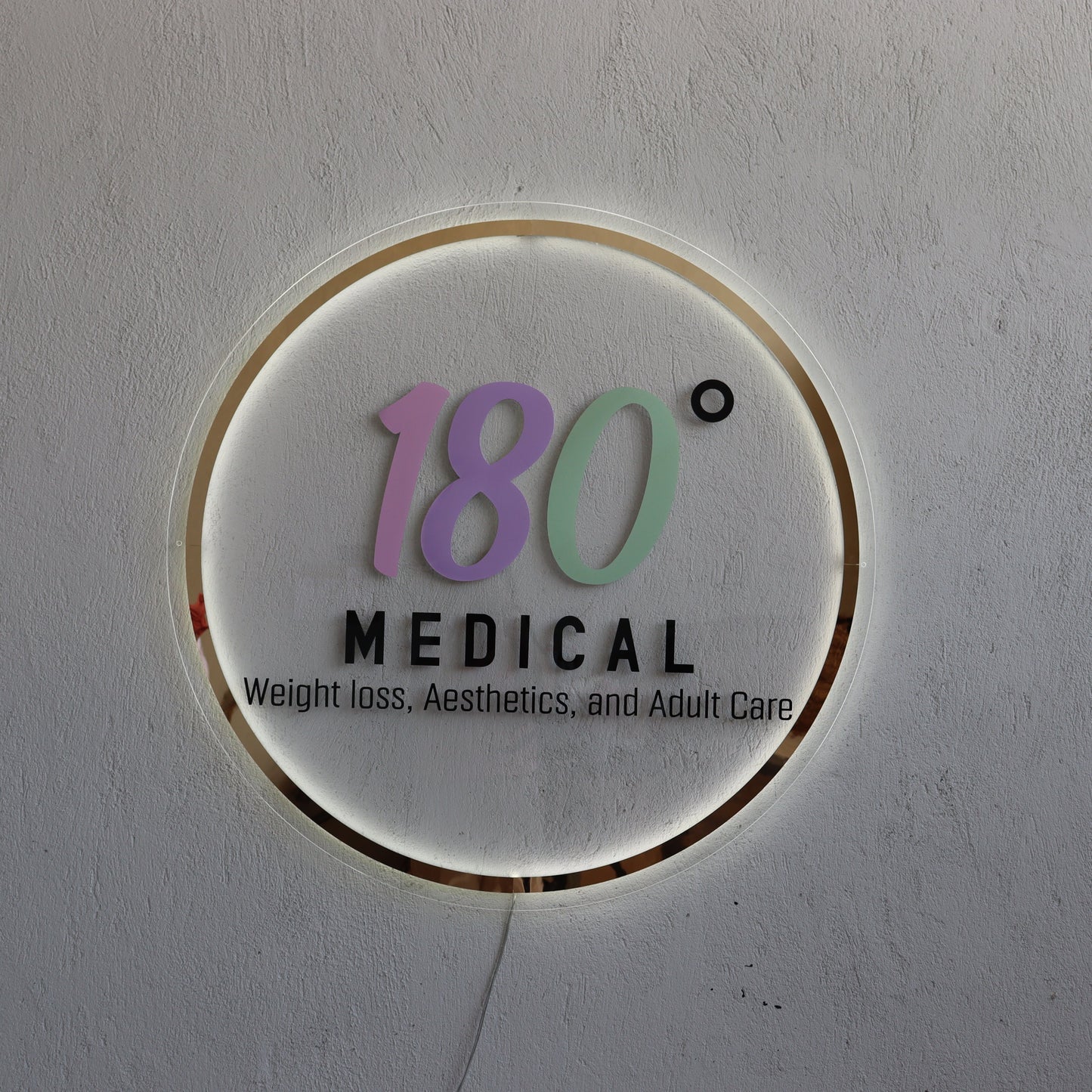 Business Neon Sign | Mirror Neon Sign | Acrylic Custom Logo Decoration
