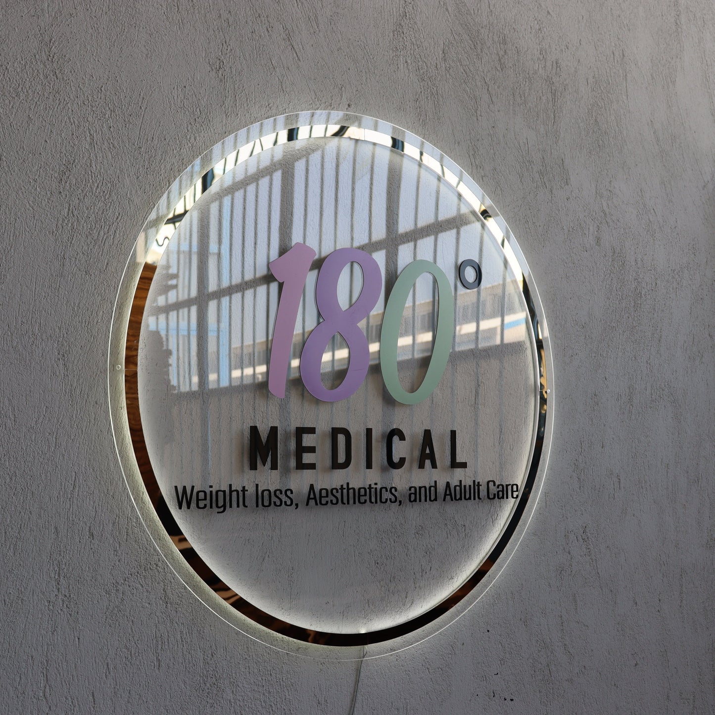 Business Neon Sign | Mirror Neon Sign | Acrylic Custom Logo Decoration