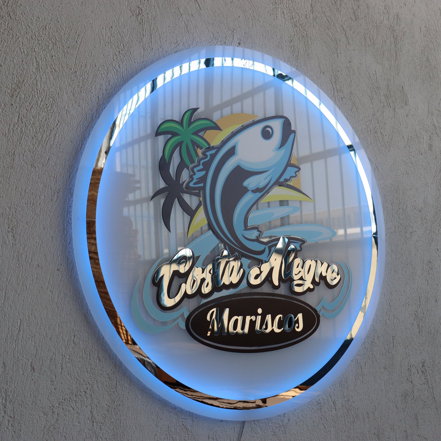 Frosted Business Neon Sign | Mirror Neon Sign | Acrylic Custom Logo Decoration