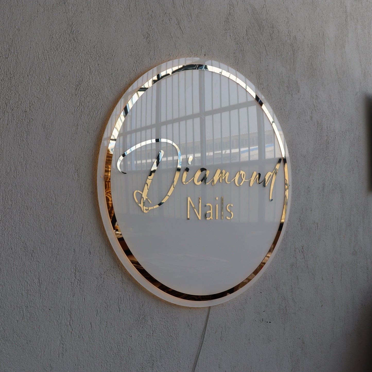 Business Neon Sign | Mirror Neon Sign | Acrylic Custom Logo Decoration
