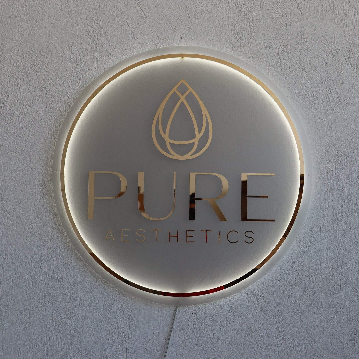 Business Neon Sign | Mirror Neon Sign | Acrylic Custom Logo Decoration