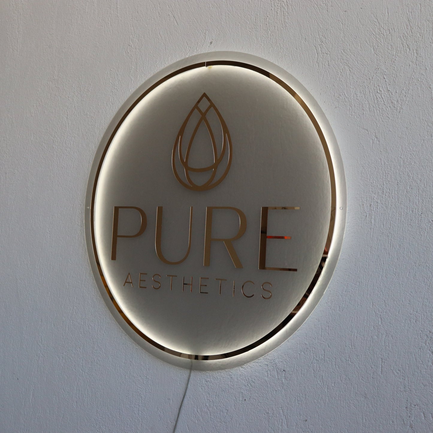 Business Neon Sign | Mirror Neon Sign | Acrylic Custom Logo Decoration