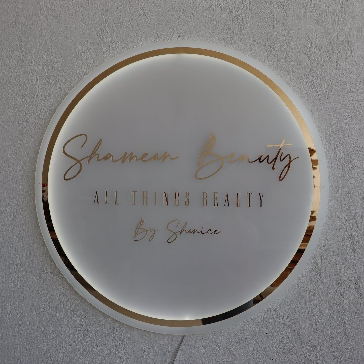 Business Neon Sign | Mirror Neon Sign | Acrylic Custom Logo Decoration