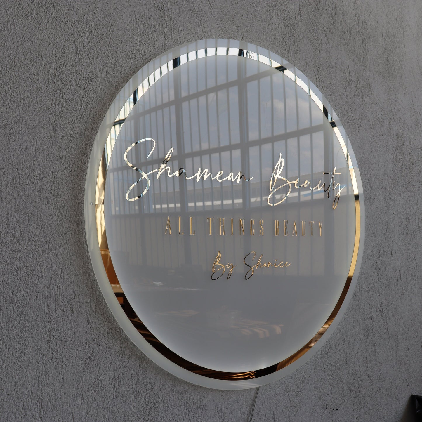 Business Neon Sign | Mirror Neon Sign | Acrylic Custom Logo Decoration