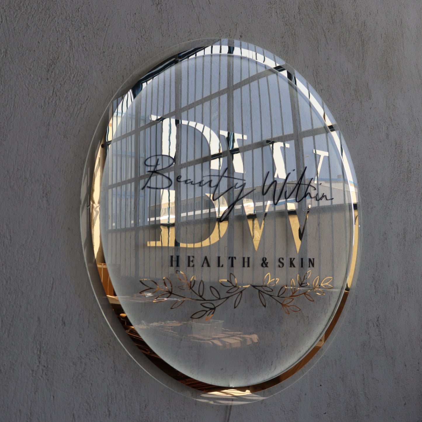 Business Neon Sign | Mirror Neon Sign | Acrylic Custom Logo Decoration