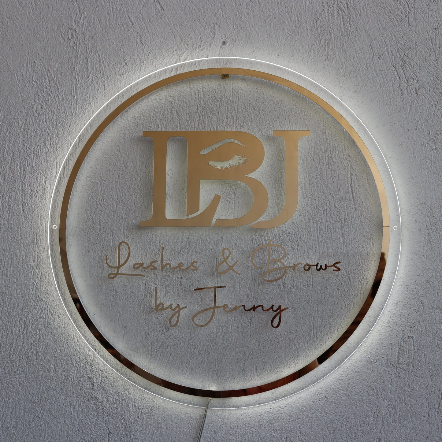 Business Neon Sign | Mirror Neon Sign | Acrylic Custom Logo Decoration