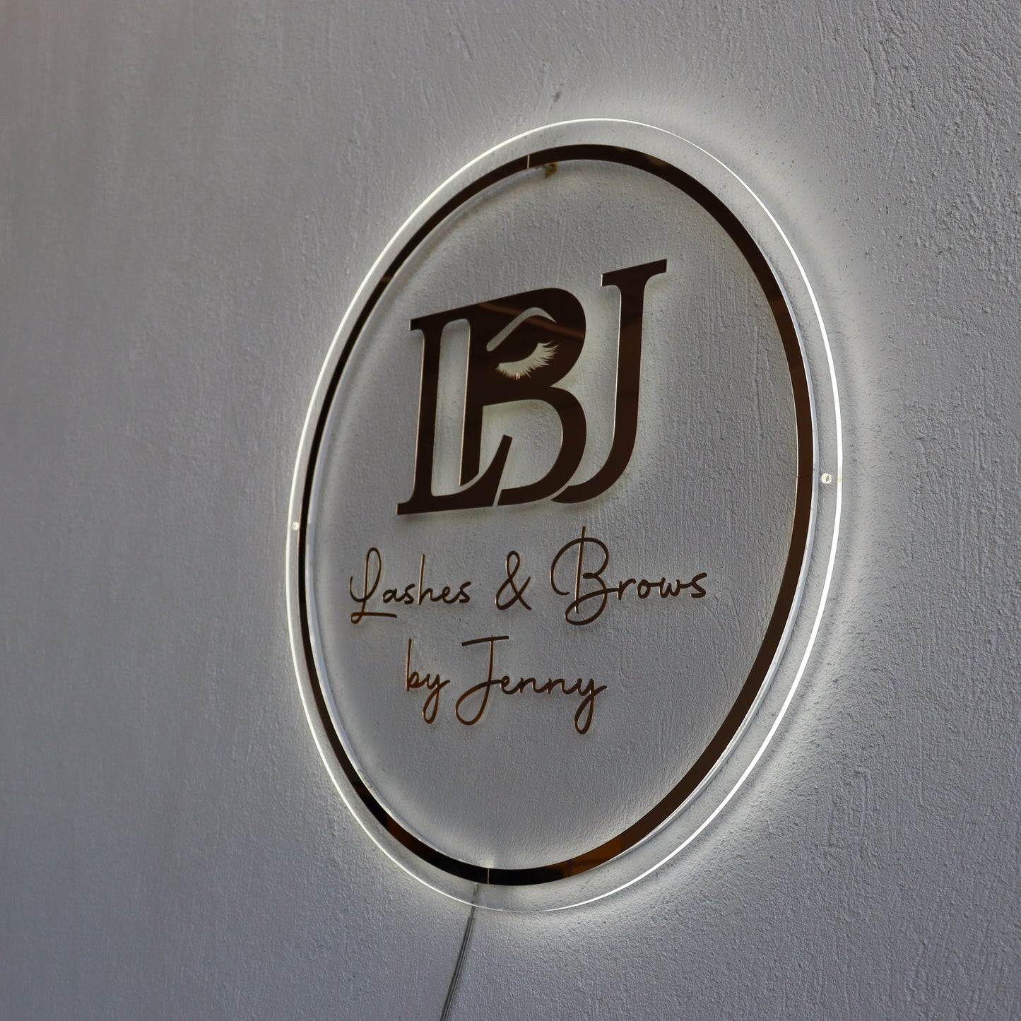 Business Neon Sign | Mirror Neon Sign | Acrylic Custom Logo Decoration