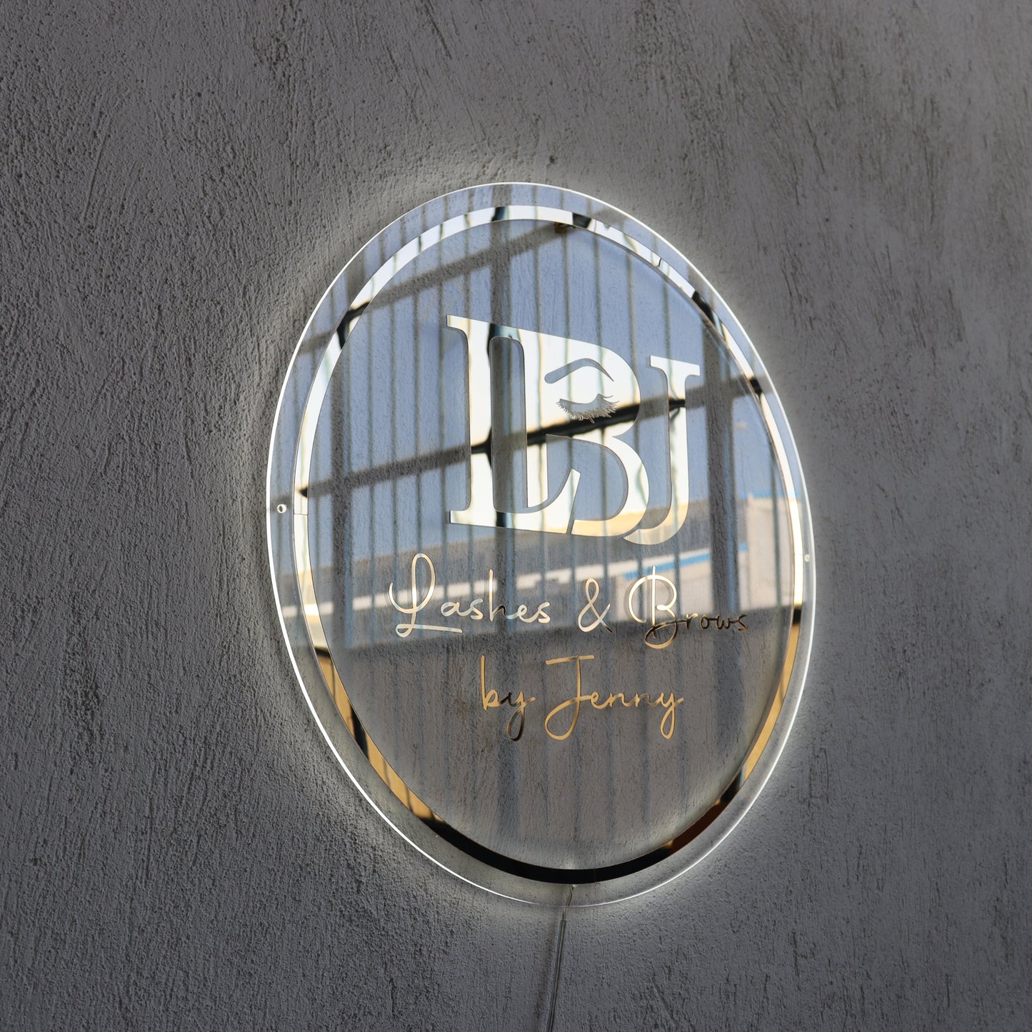 Business Neon Sign | Mirror Neon Sign | Acrylic Custom Logo Decoration