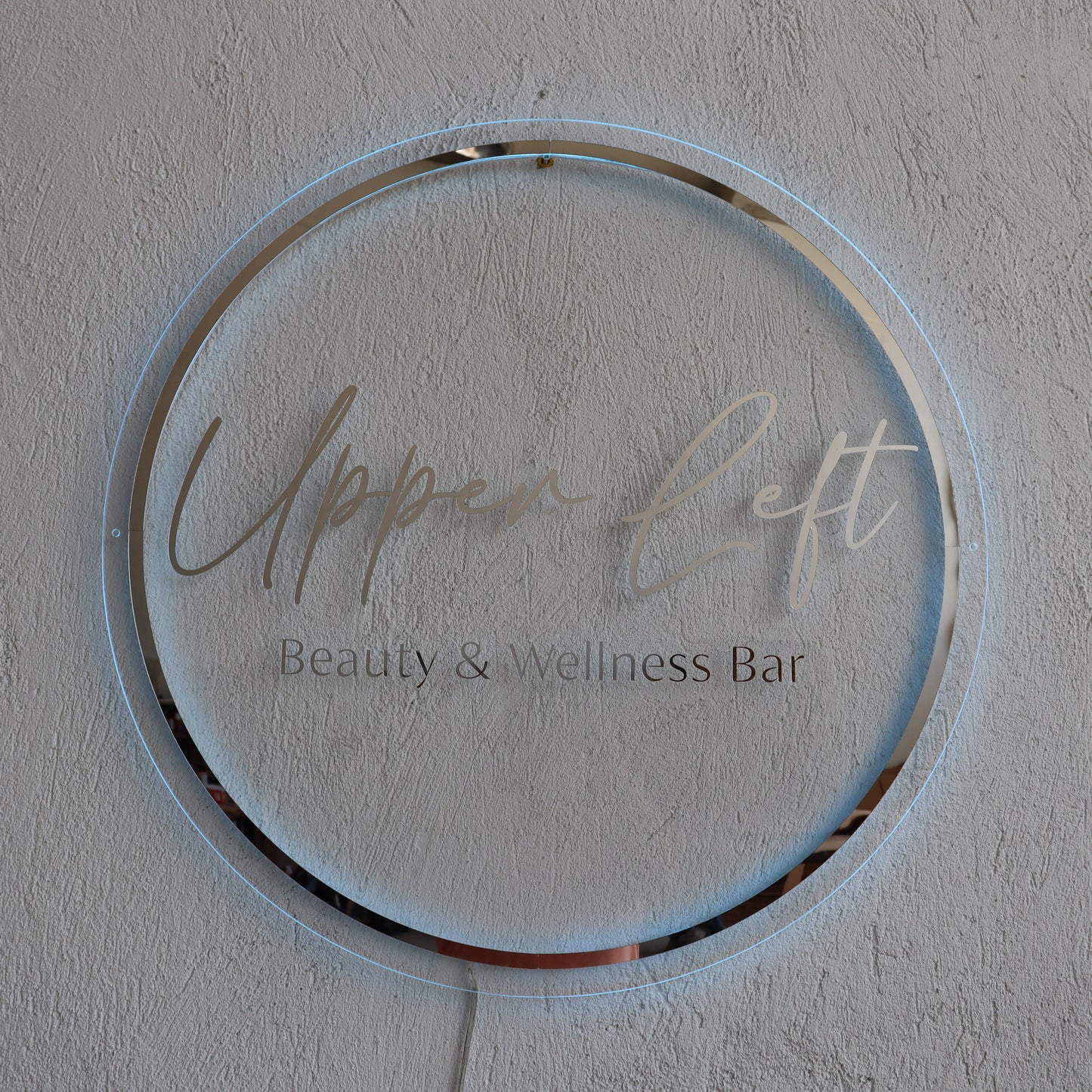 Business Neon Sign | Mirror Neon Sign | Acrylic Custom Logo Decoration