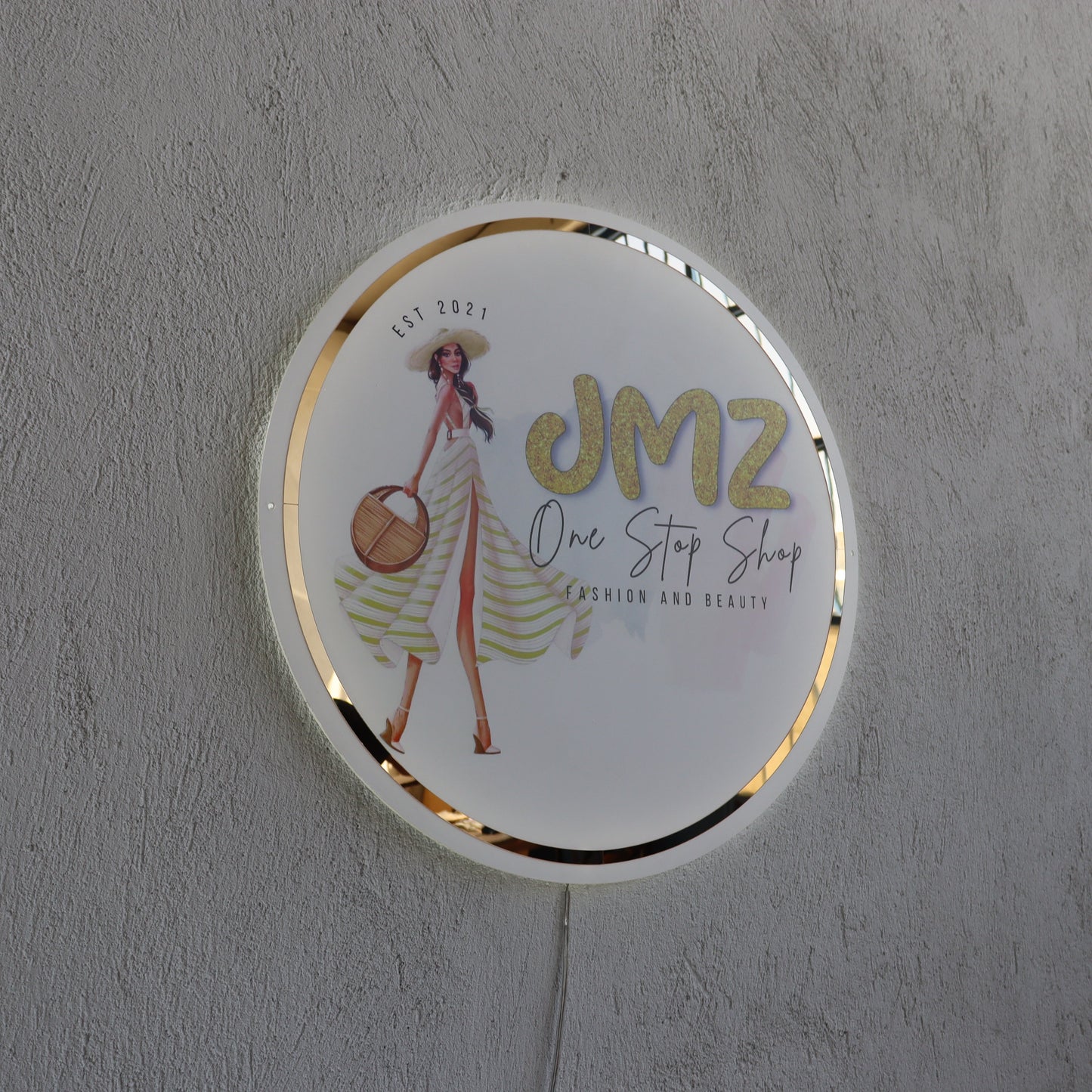 Business Neon Sign | Mirror Neon Sign | Acrylic Custom Logo Decoration