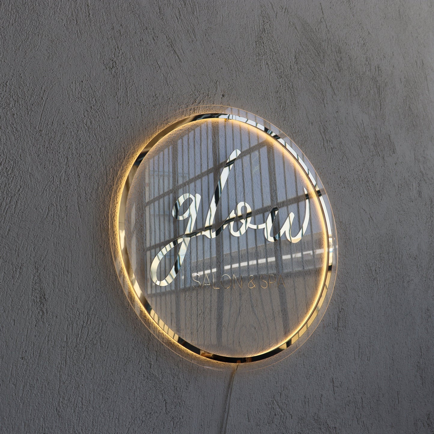Business Neon Sign | Mirror Neon Sign | Acrylic Custom Logo Decoration
