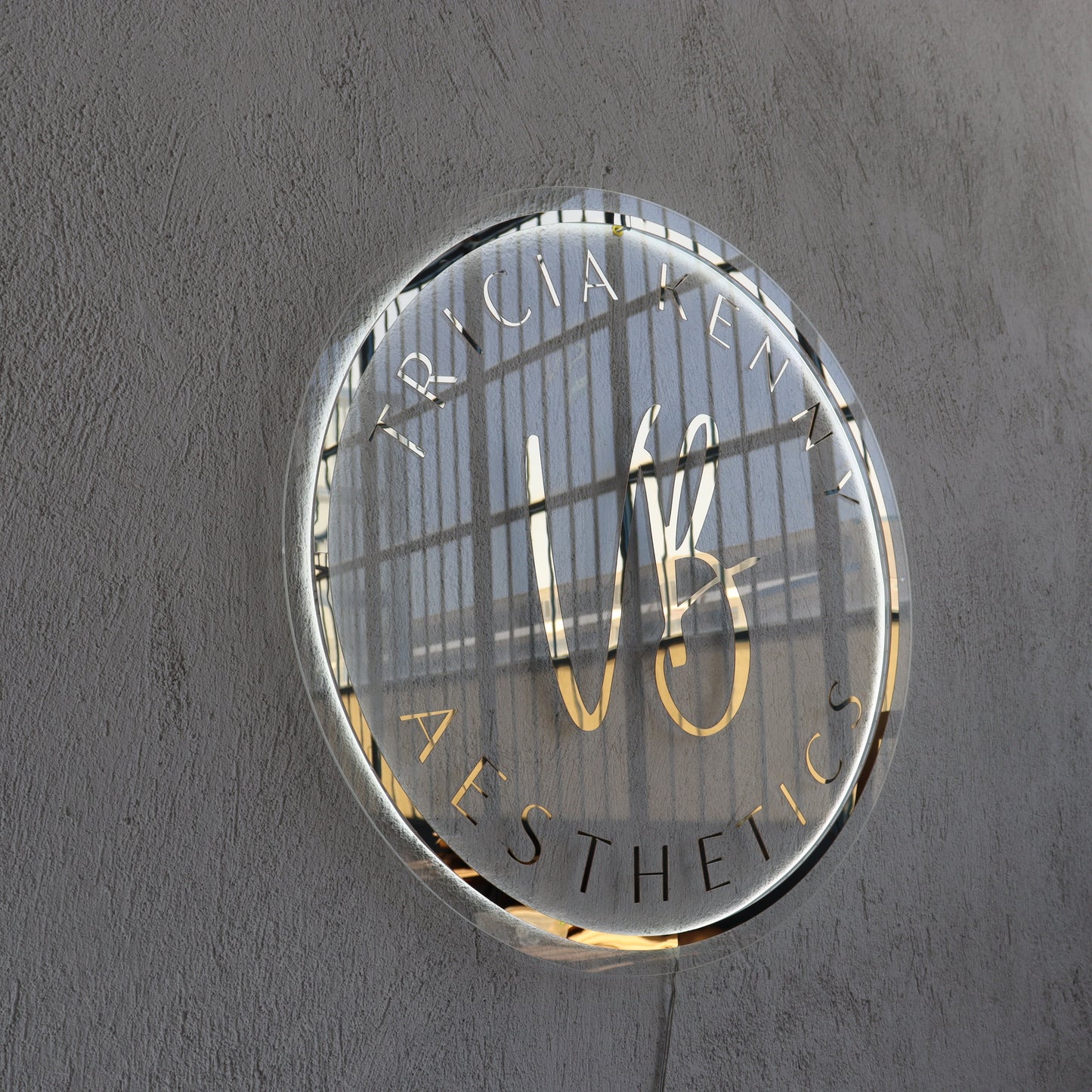 Business Neon Sign | Mirror Neon Sign | Acrylic Custom Logo Decoration