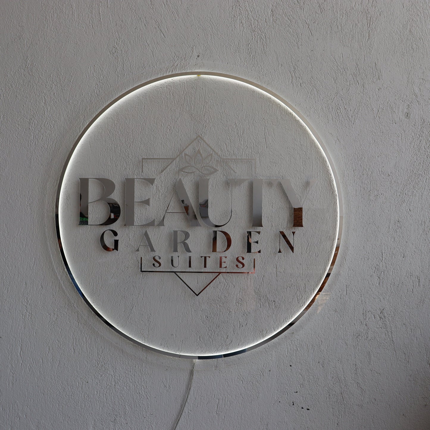 Business Neon Sign | Mirror Neon Sign | Acrylic Custom Logo Decoration