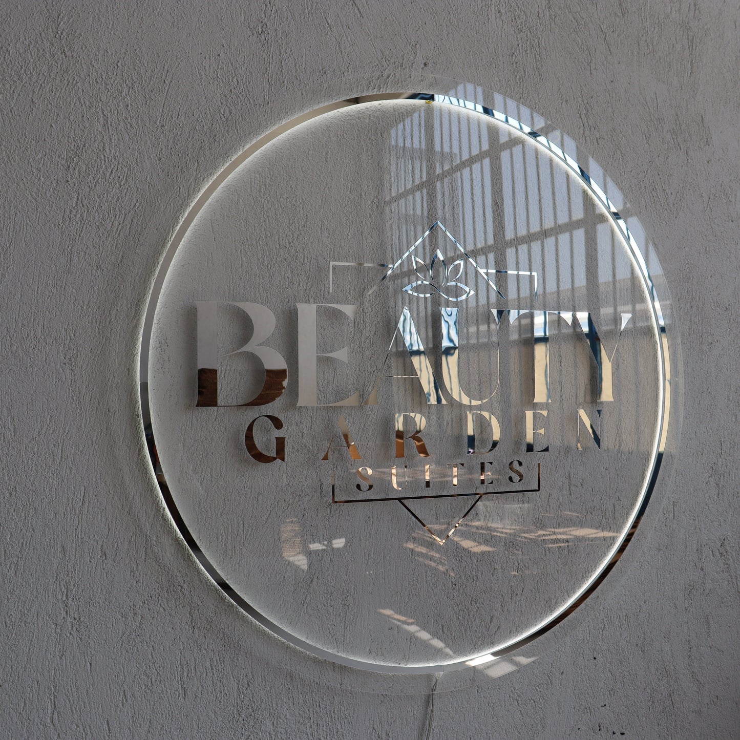 Business Neon Sign | Mirror Neon Sign | Acrylic Custom Logo Decoration