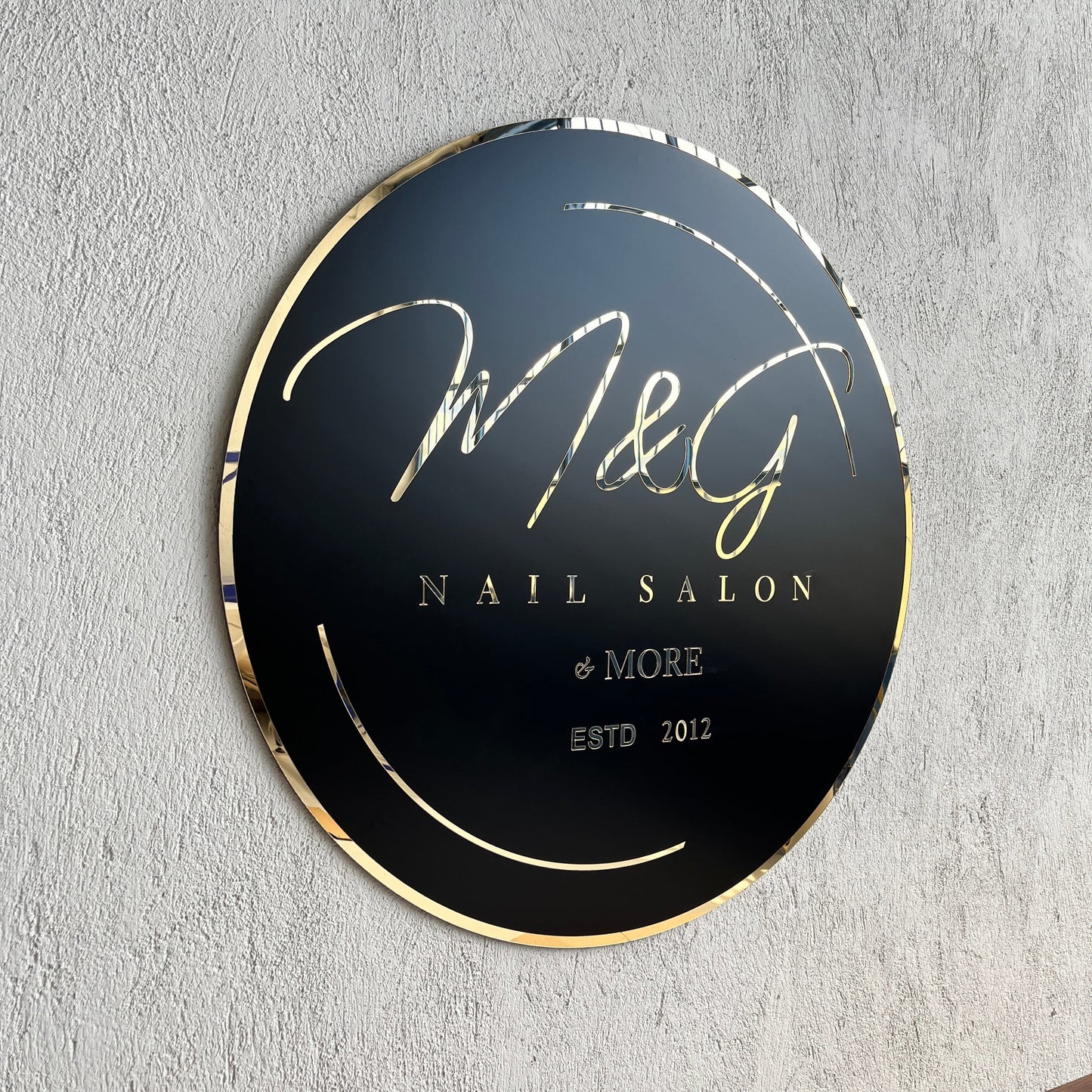 Business Neon Sign | Mirror Neon Sign | Acrylic Custom Logo Decoration