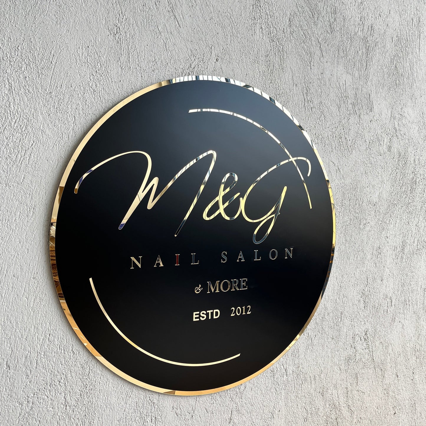 Business Neon Sign | Mirror Neon Sign | Acrylic Custom Logo Decoration