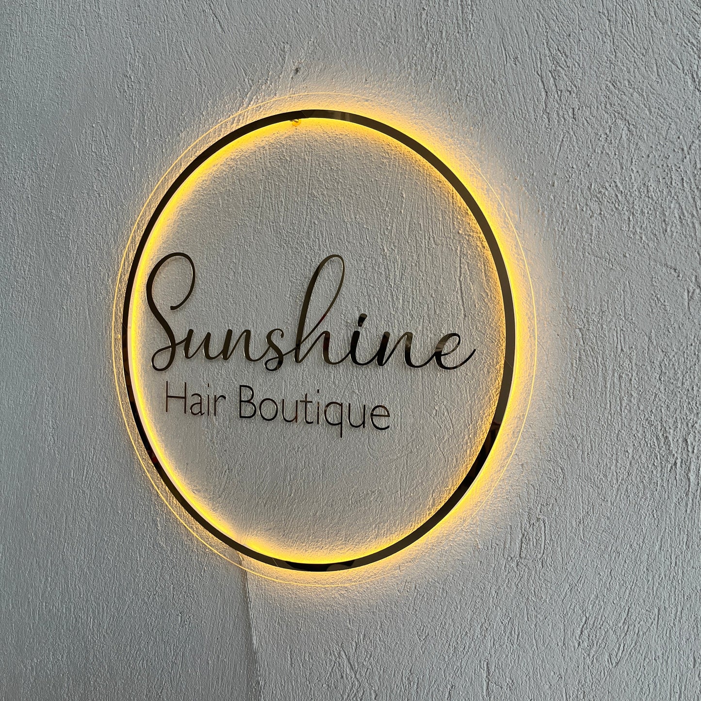 Business Neon Sign | Mirror Neon Sign | Acrylic Custom Logo Decoration