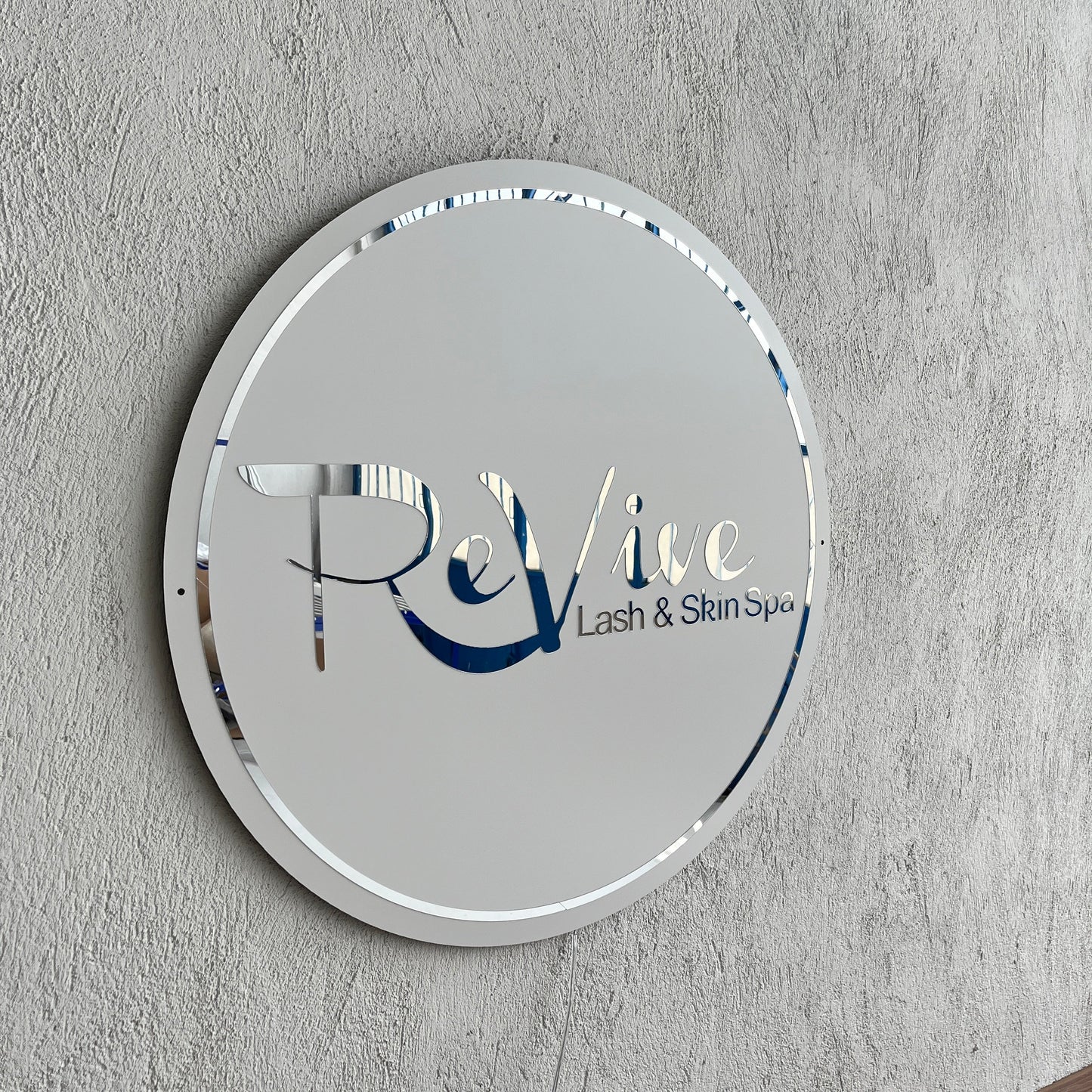 Business Neon Sign | Mirror Neon Sign | Acrylic Custom Logo Decoration