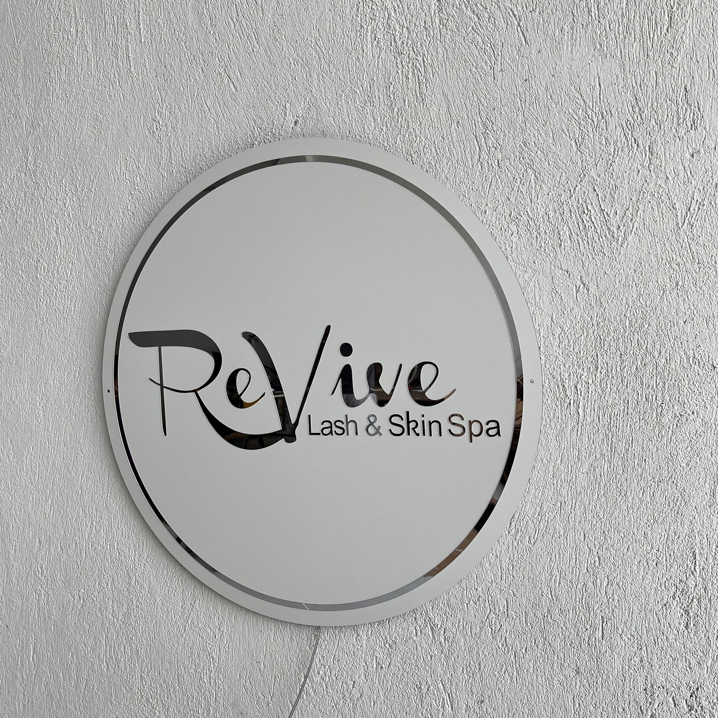 Business Neon Sign | Mirror Neon Sign | Acrylic Custom Logo Decoration