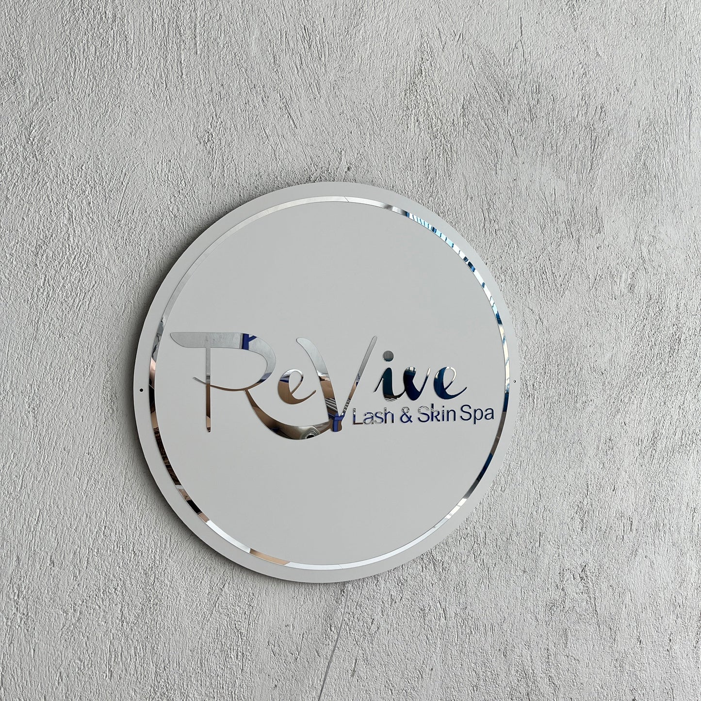 Business Neon Sign | Mirror Neon Sign | Acrylic Custom Logo Decoration