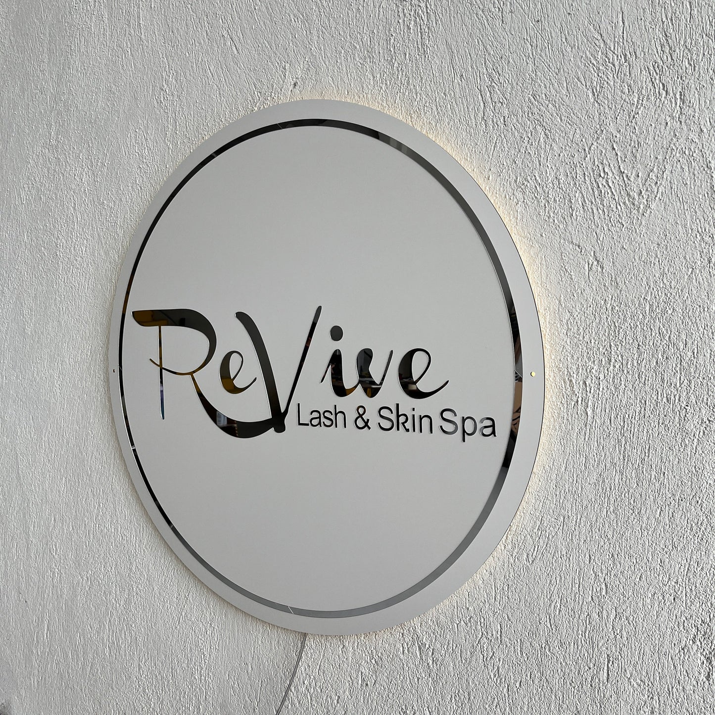 Business Neon Sign | Mirror Neon Sign | Acrylic Custom Logo Decoration