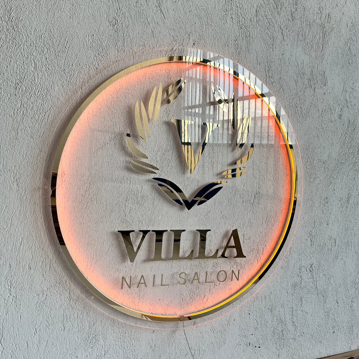 Business Neon Sign | Mirror Neon Sign | Acrylic Custom Logo Decoration
