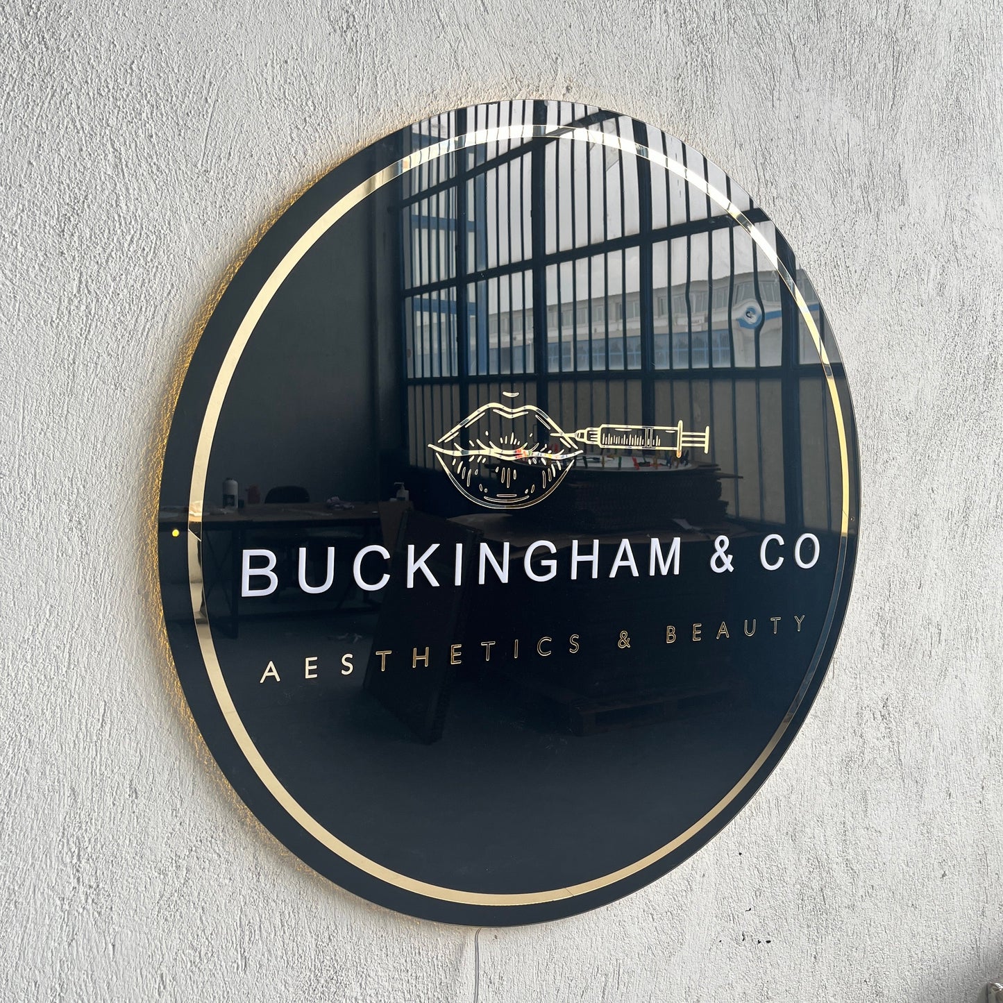 Business Neon Sign | Mirror Neon Sign | Acrylic Custom Logo Decoration