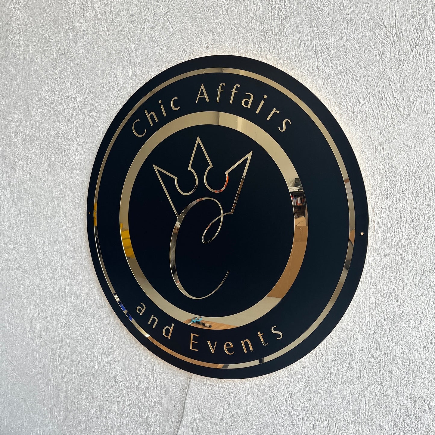 Business Neon Sign | Mirror Neon Sign | Acrylic Custom Logo Decoration