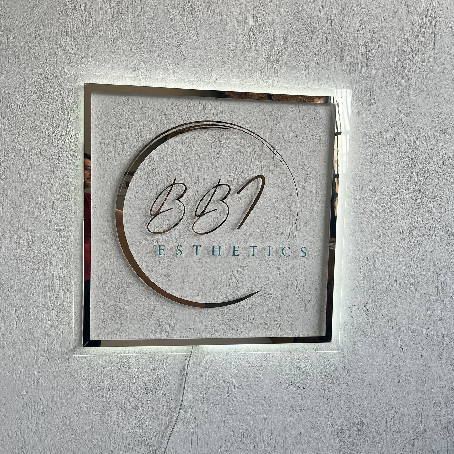 Business Neon Sign | Mirror Neon Sign | Acrylic Custom Logo Decoration