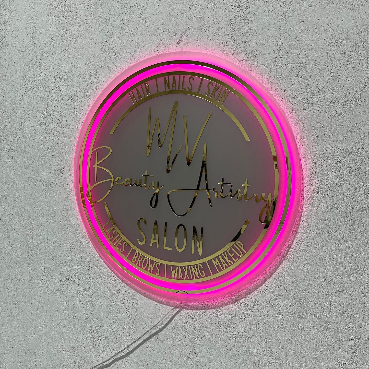 Business Neon Sign | Mirror Neon Sign | Acrylic Custom Logo Decoration