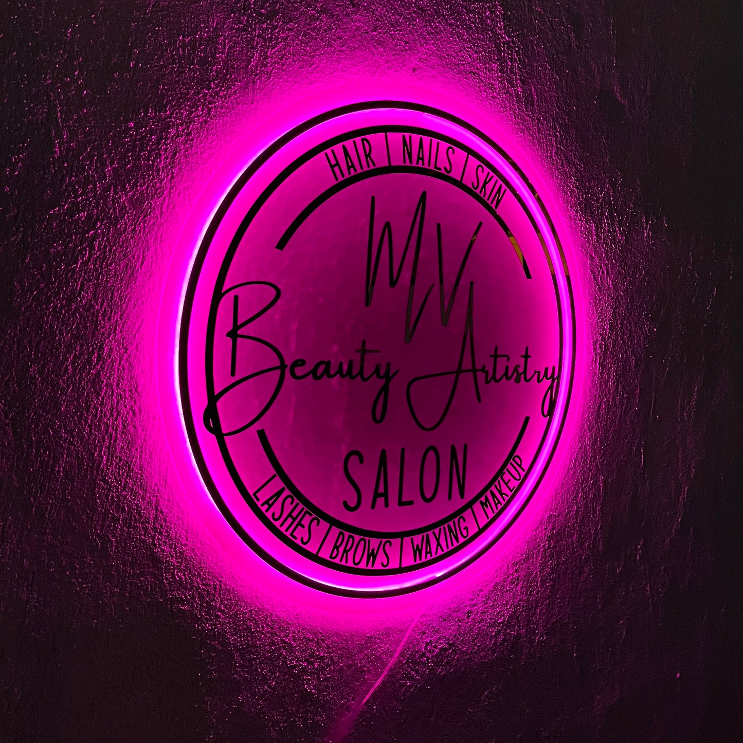 Business Neon Sign | Mirror Neon Sign | Acrylic Custom Logo Decoration