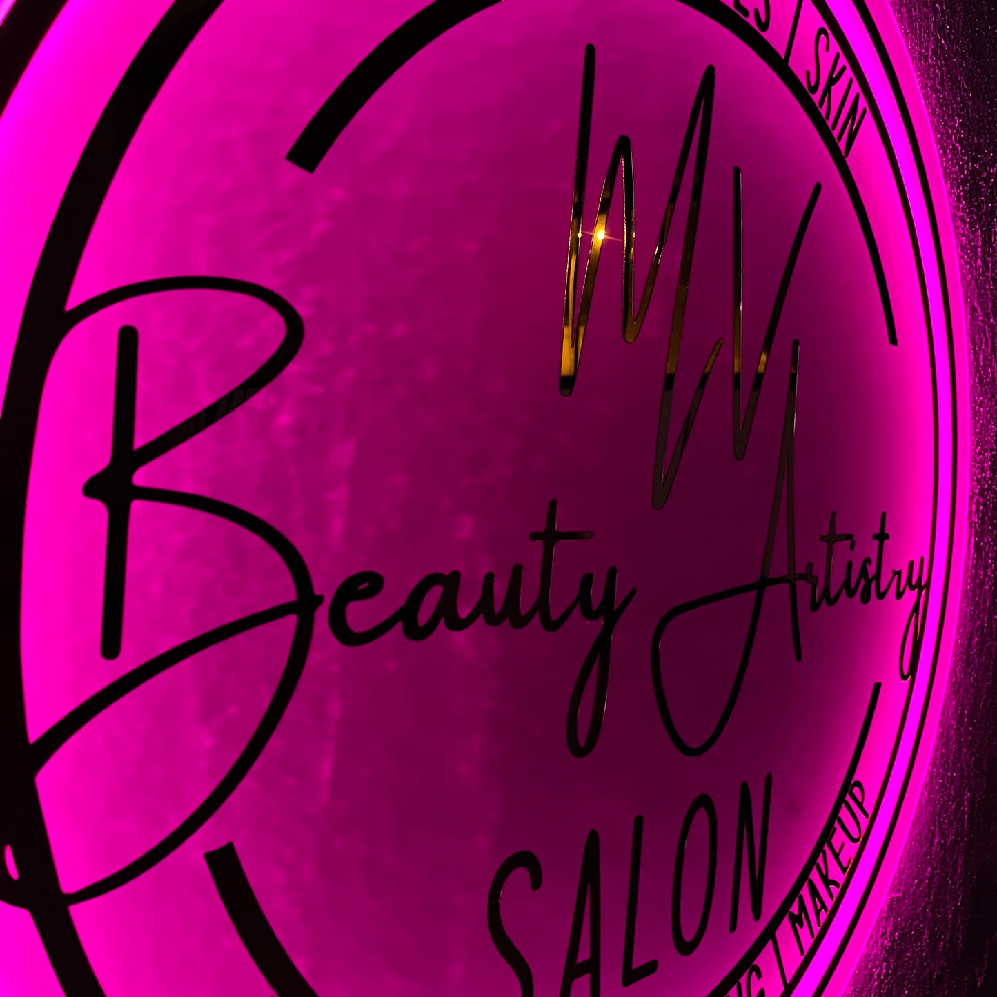 Business Neon Sign | Mirror Neon Sign | Acrylic Custom Logo Decoration