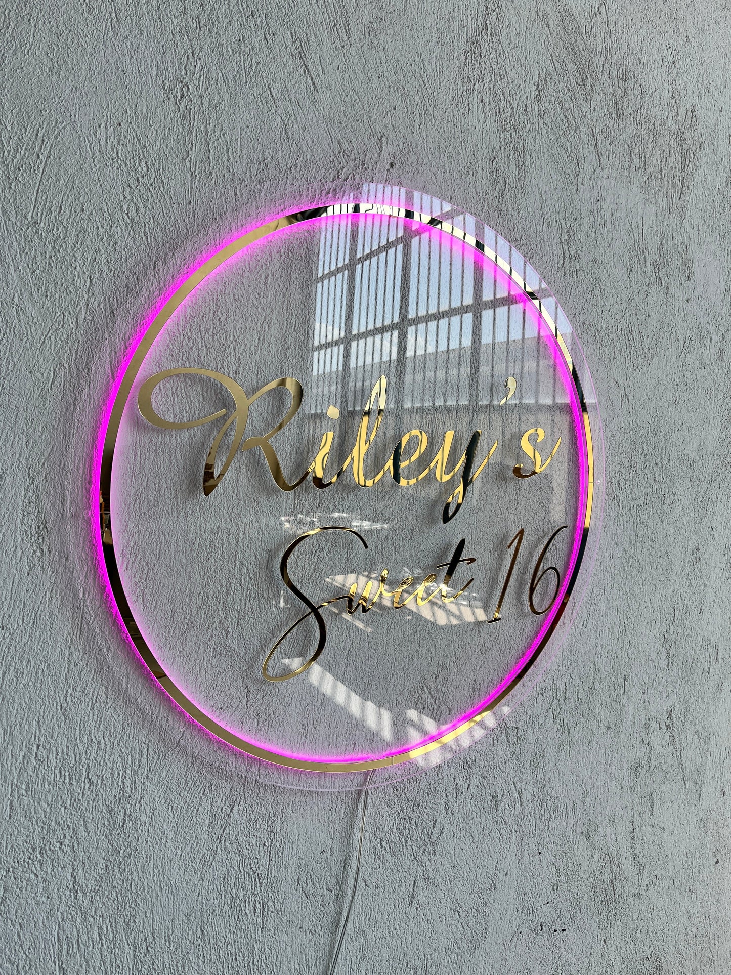 Business Neon Sign | Mirror Neon Sign | Acrylic Custom Logo Decoration