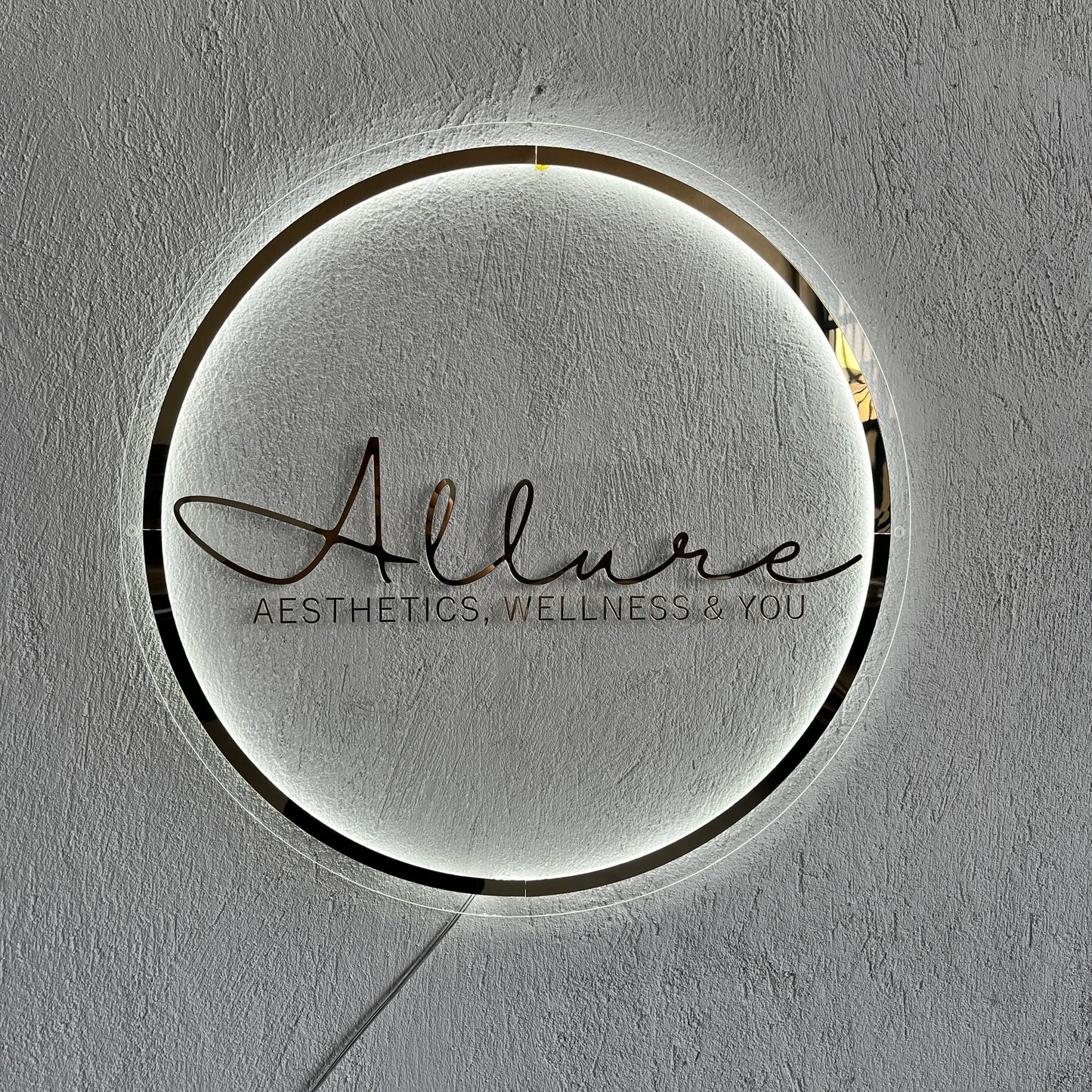 Business Neon Sign | Mirror Neon Sign | Acrylic Custom Logo Decoration