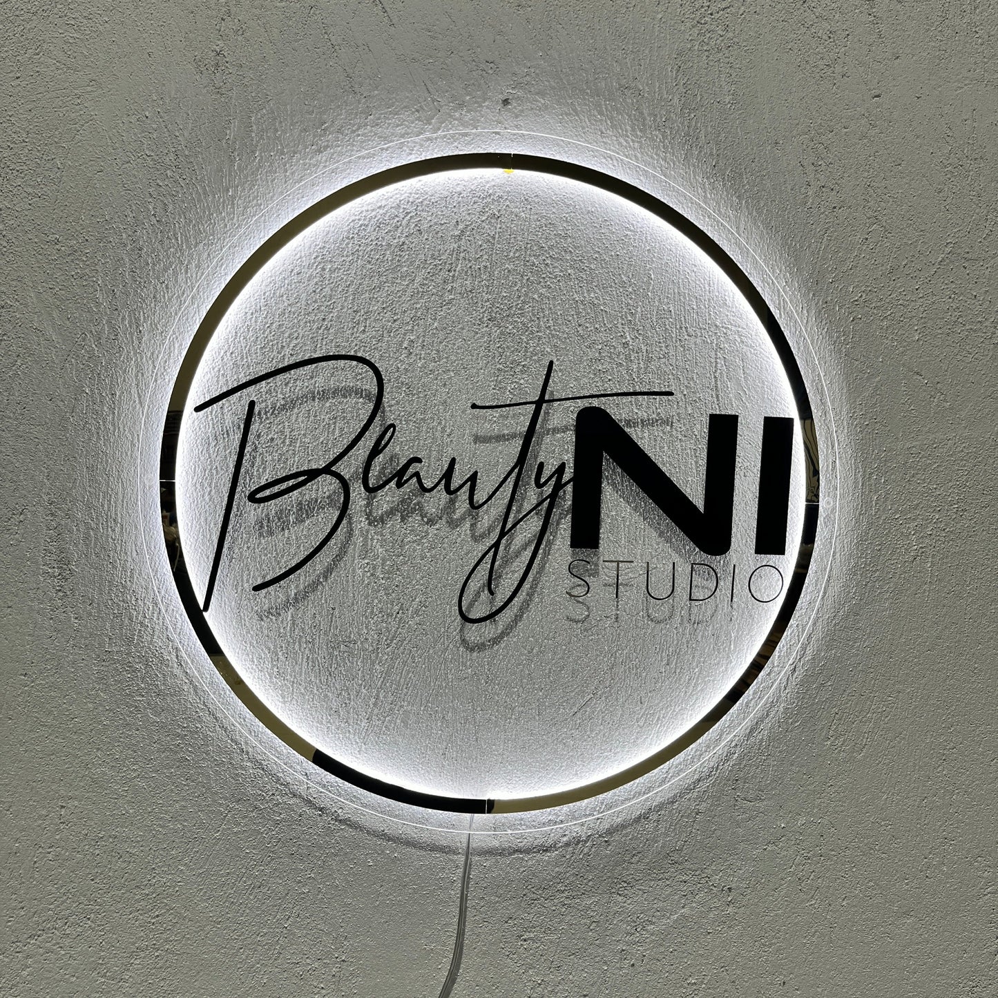 Business Neon Sign | Mirror Neon Sign | Acrylic Custom Logo Decoration