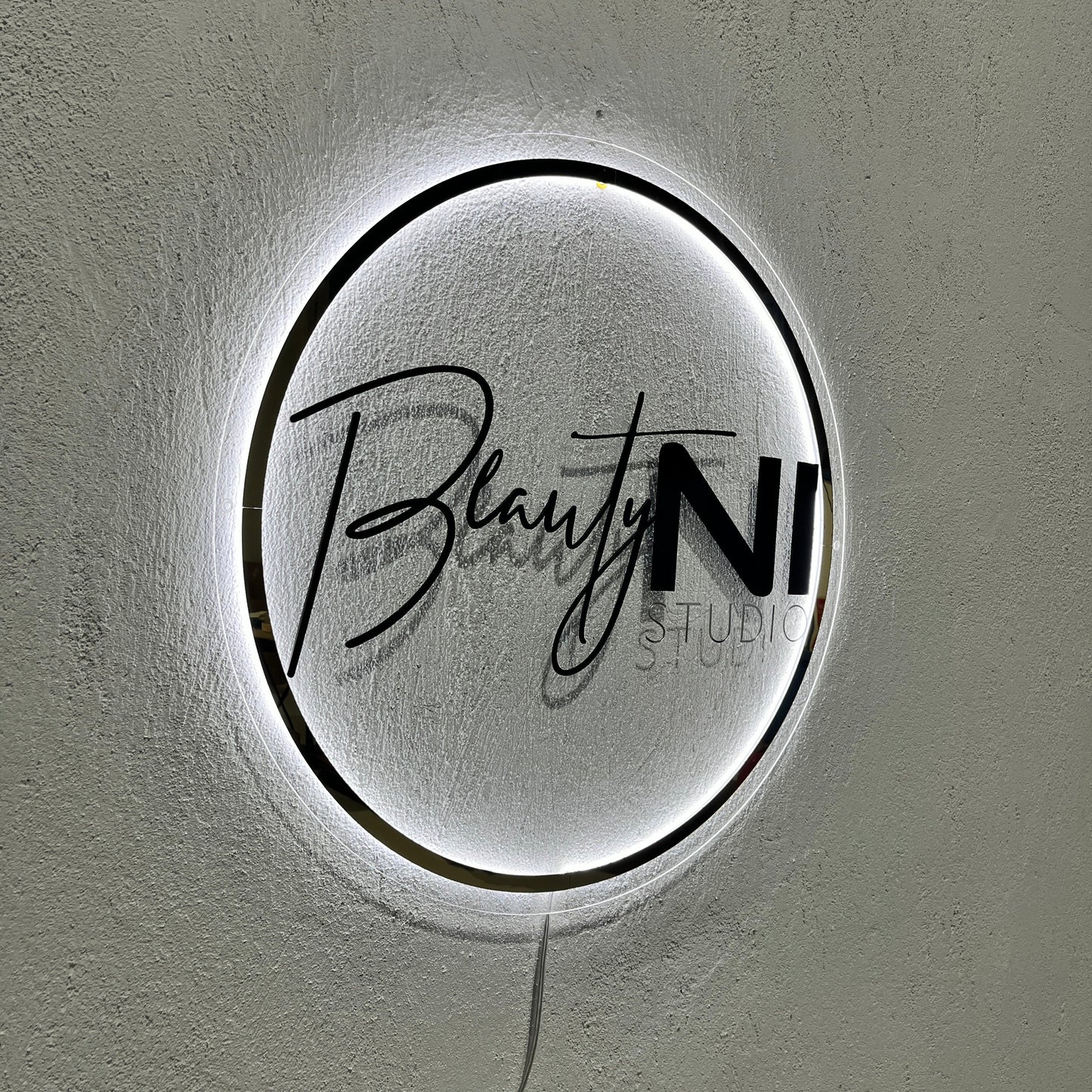 Business Neon Sign | Mirror Neon Sign | Acrylic Custom Logo Decoration
