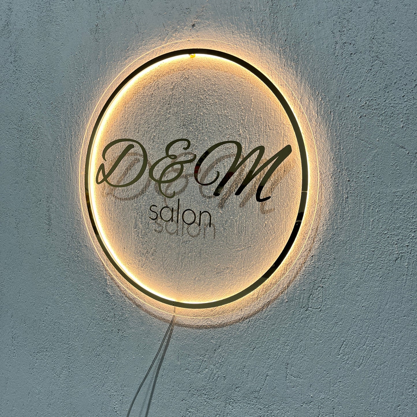 Business Neon Sign | Mirror Neon Sign | Acrylic Custom Logo Decoration