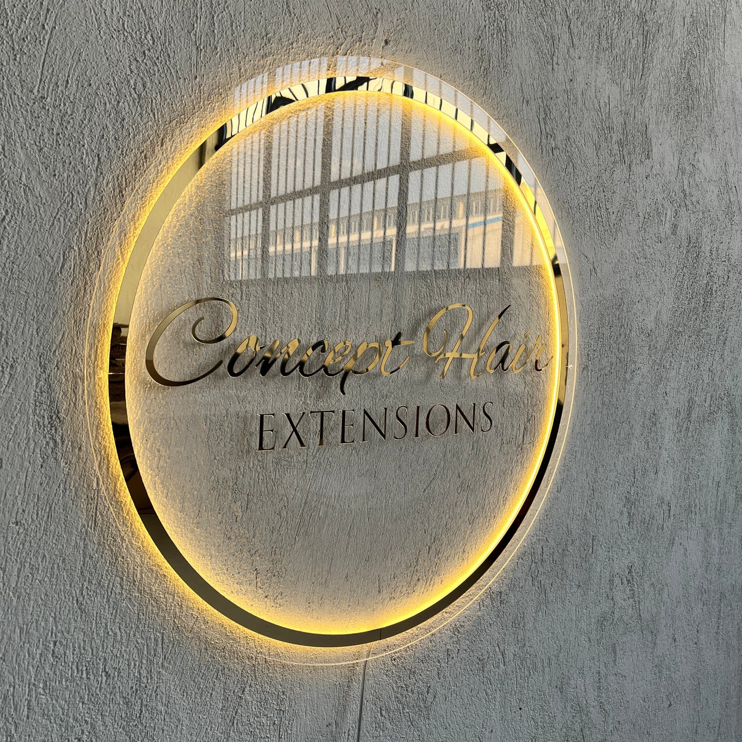 Business Neon Sign | Mirror Neon Sign | Acrylic Custom Logo Decoration