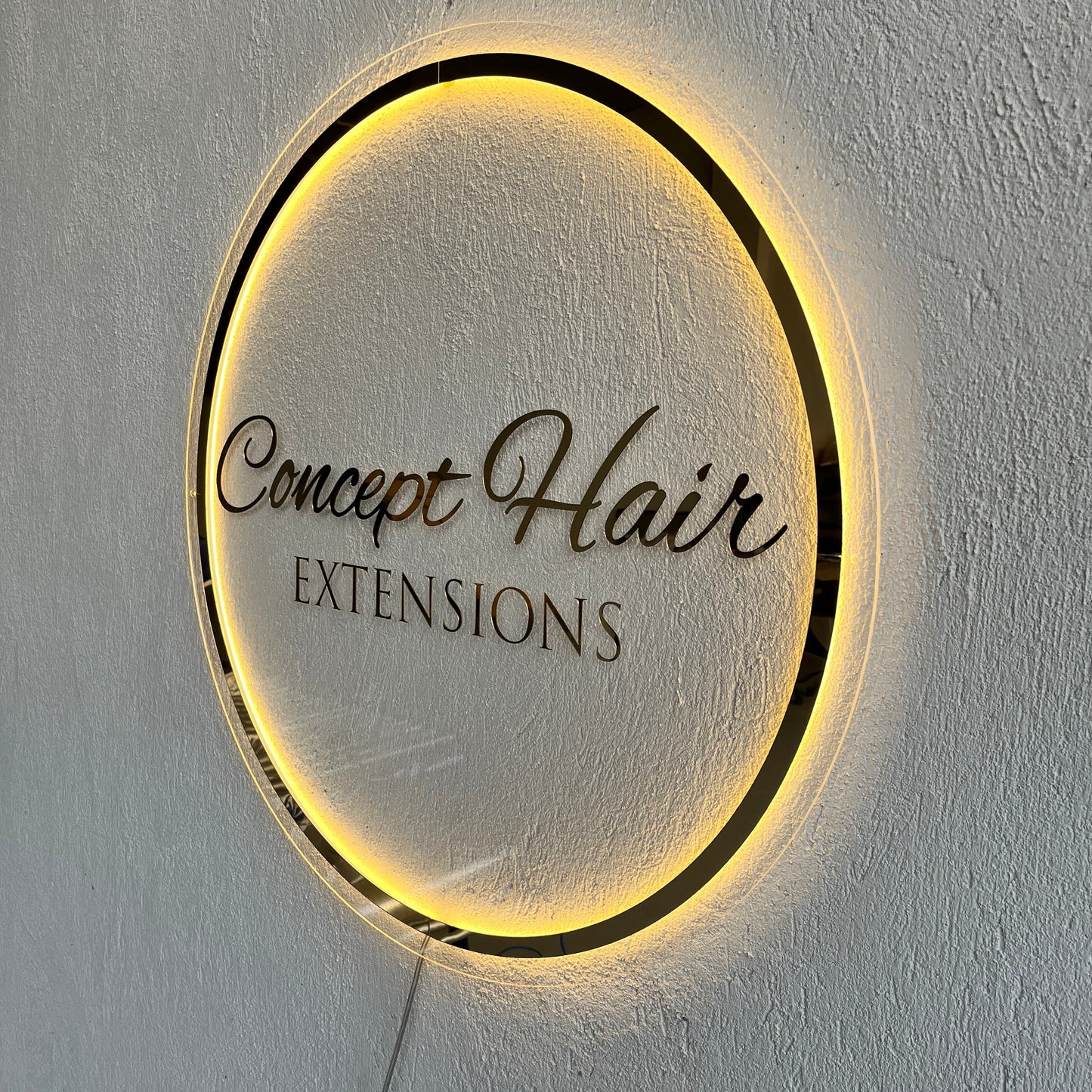 Business Neon Sign | Mirror Neon Sign | Acrylic Custom Logo Decoration