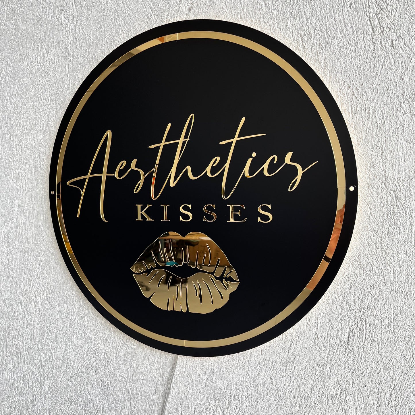 Business Neon Sign | Mirror Neon Sign | Acrylic Custom Logo Decoration