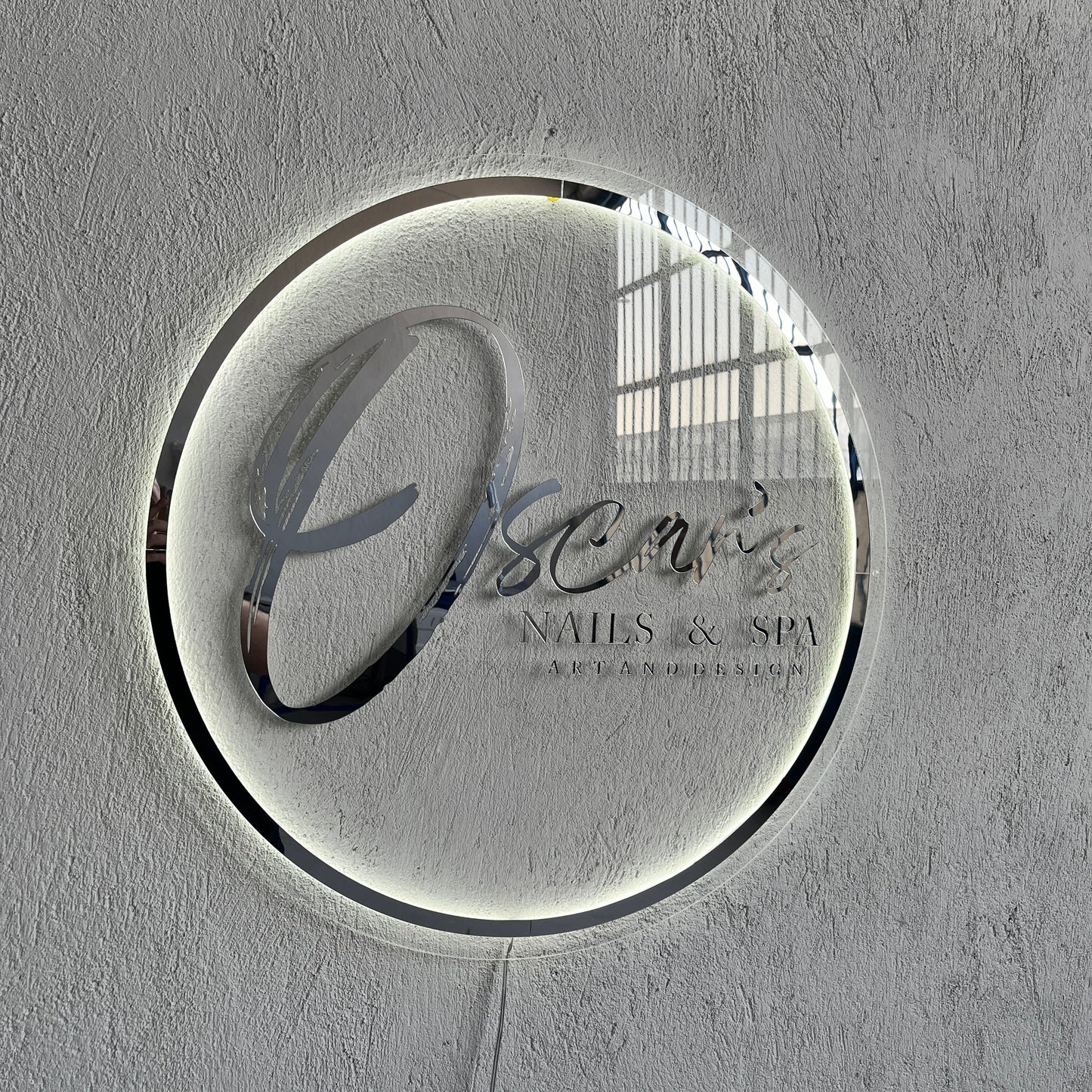 Business Neon Sign | Mirror Neon Sign | Acrylic Custom Logo Decoration
