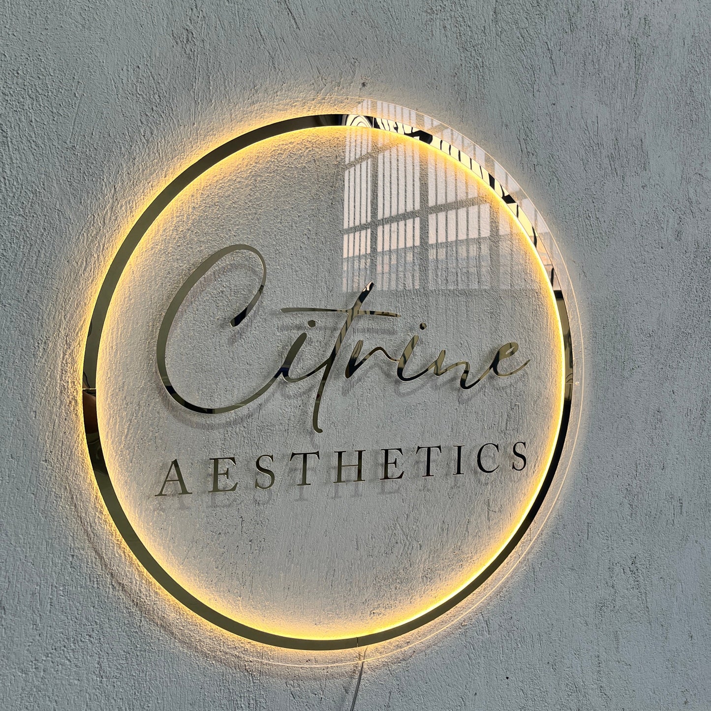 Business Neon Sign | Mirror Neon Sign | Acrylic Custom Logo Decoration