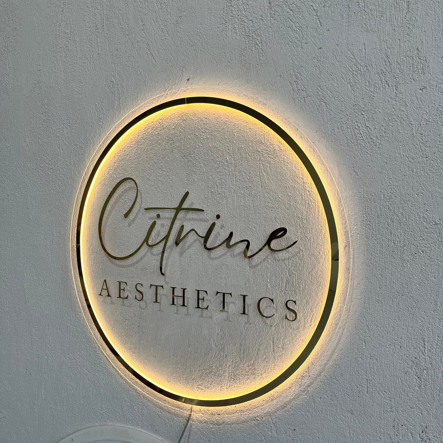 Business Neon Sign | Mirror Neon Sign | Acrylic Custom Logo Decoration