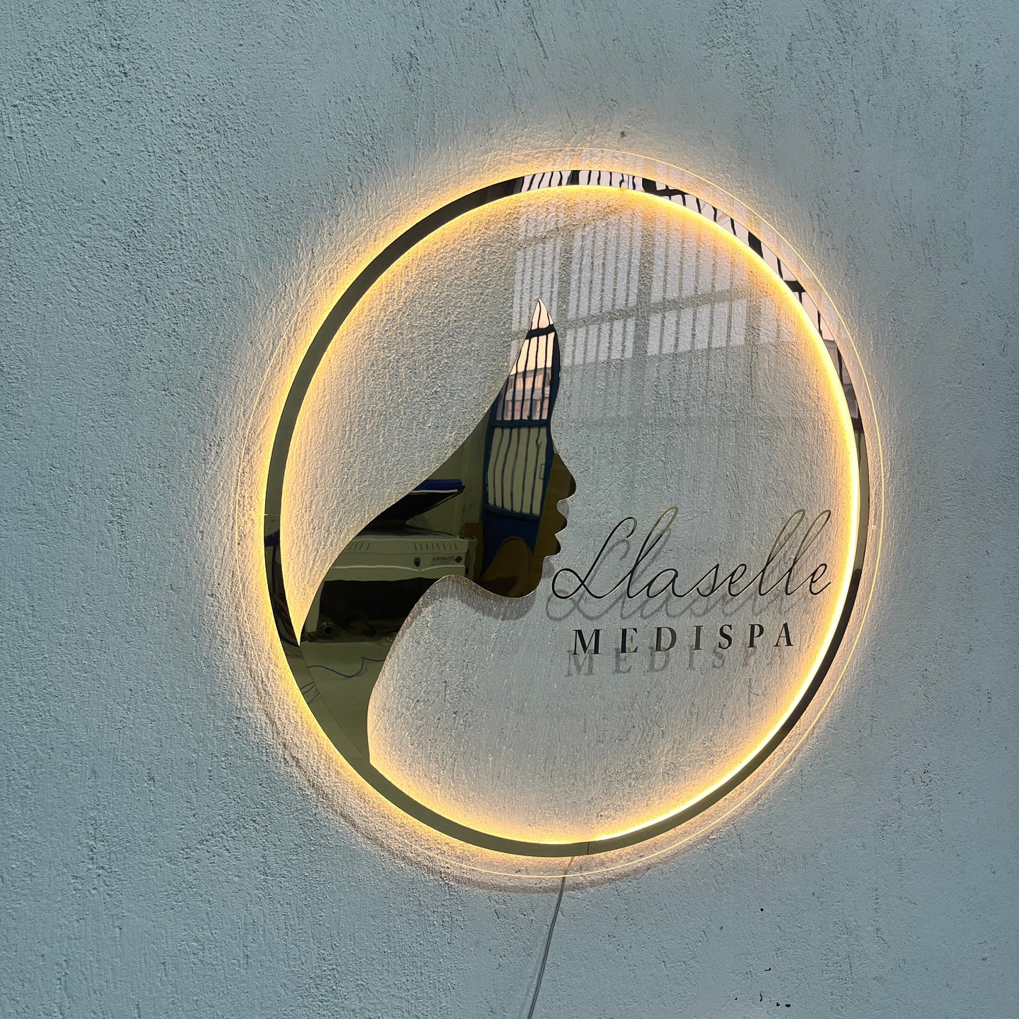 Business Neon Sign | Mirror Neon Sign | Acrylic Custom Logo Decoration