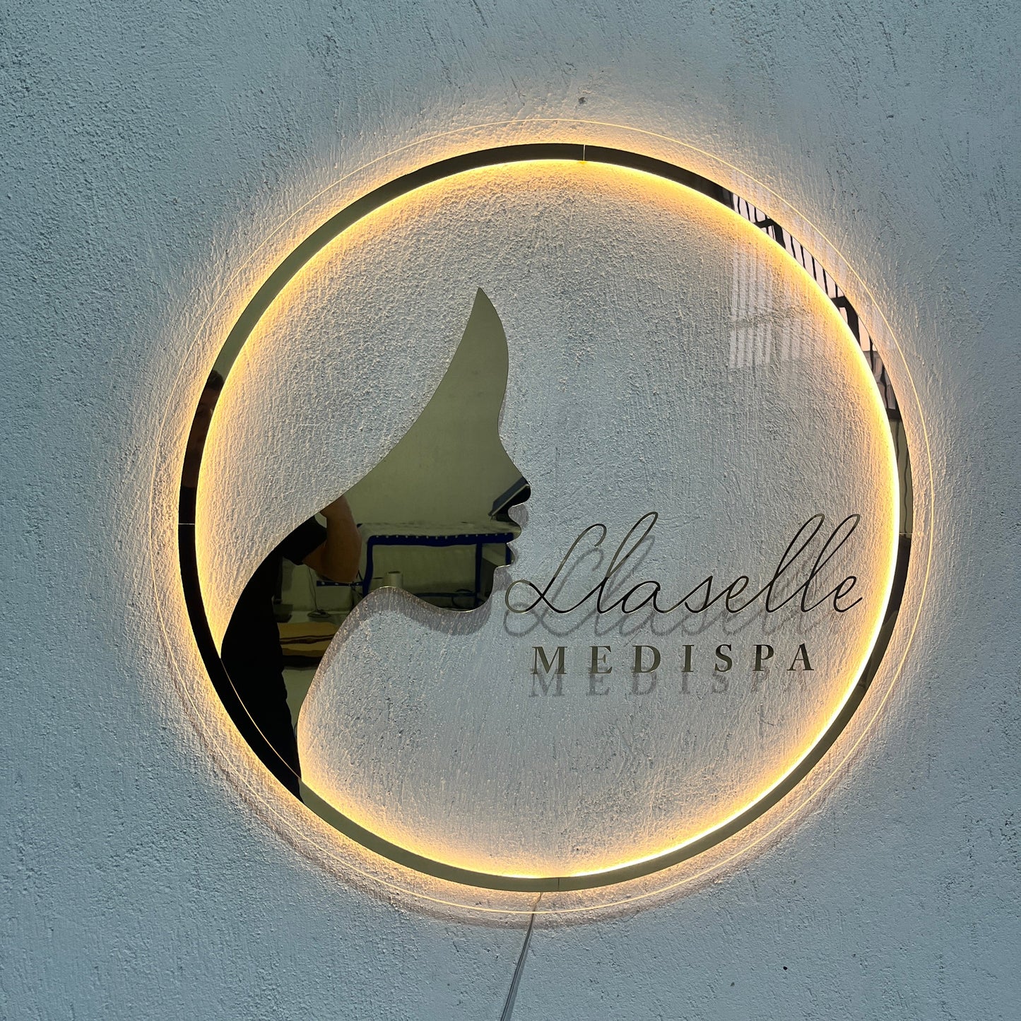 Business Neon Sign | Mirror Neon Sign | Acrylic Custom Logo Decoration