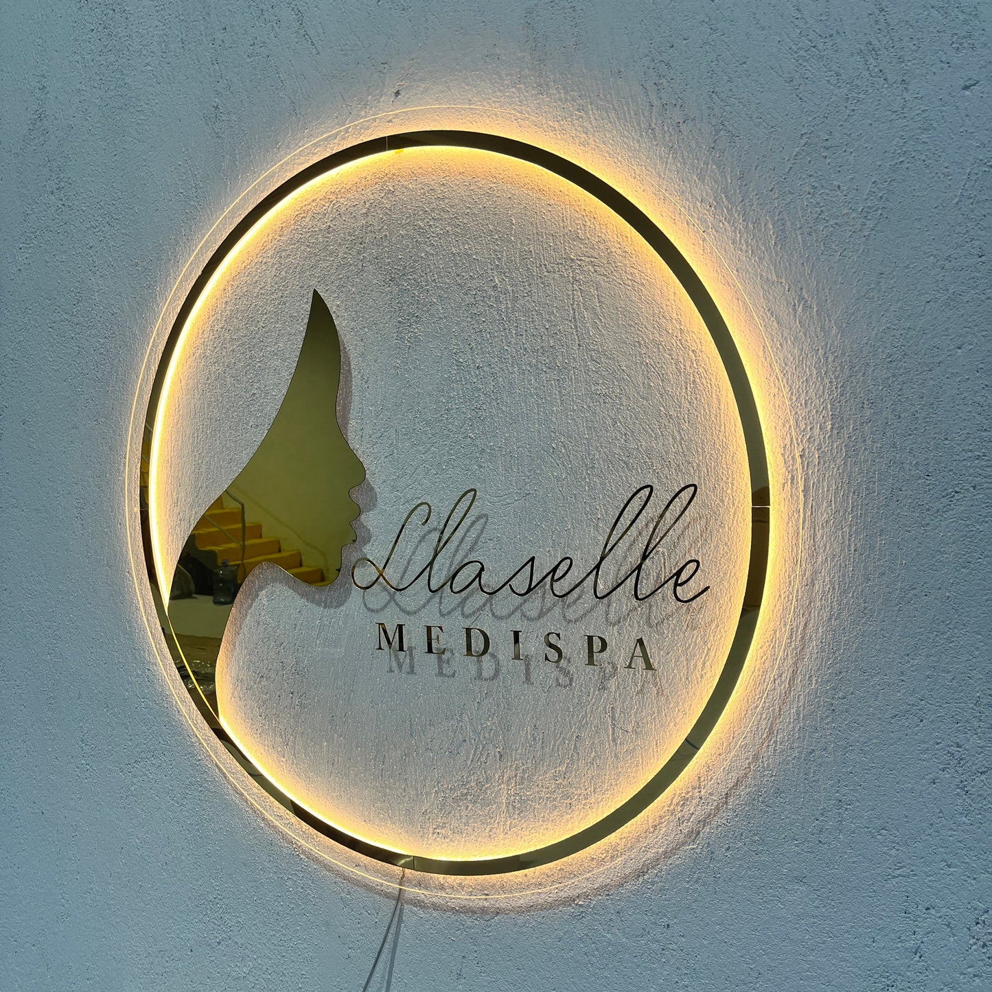 Business Neon Sign | Mirror Neon Sign | Acrylic Custom Logo Decoration