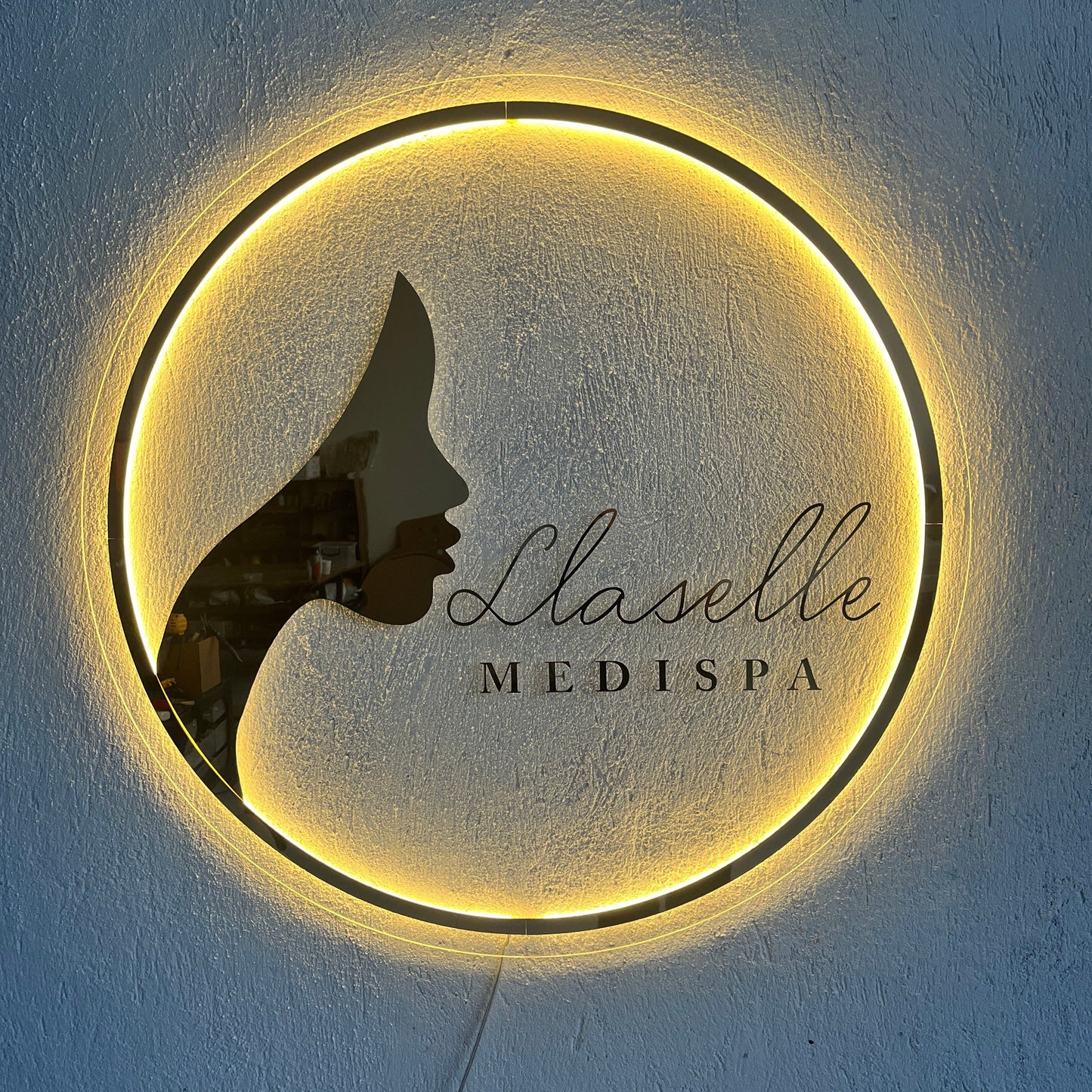 Business Neon Sign | Mirror Neon Sign | Acrylic Custom Logo Decoration